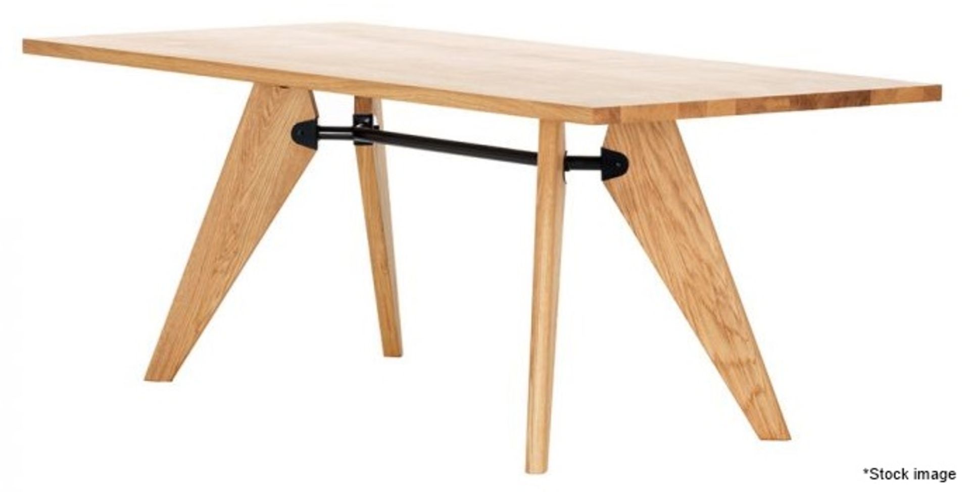 1 x VITRA / JEAN PROUVÉ 'Solvay' Solid Oak Designer 2.6-Metre Dining Table - Original RRP £7,000 - Image 2 of 9