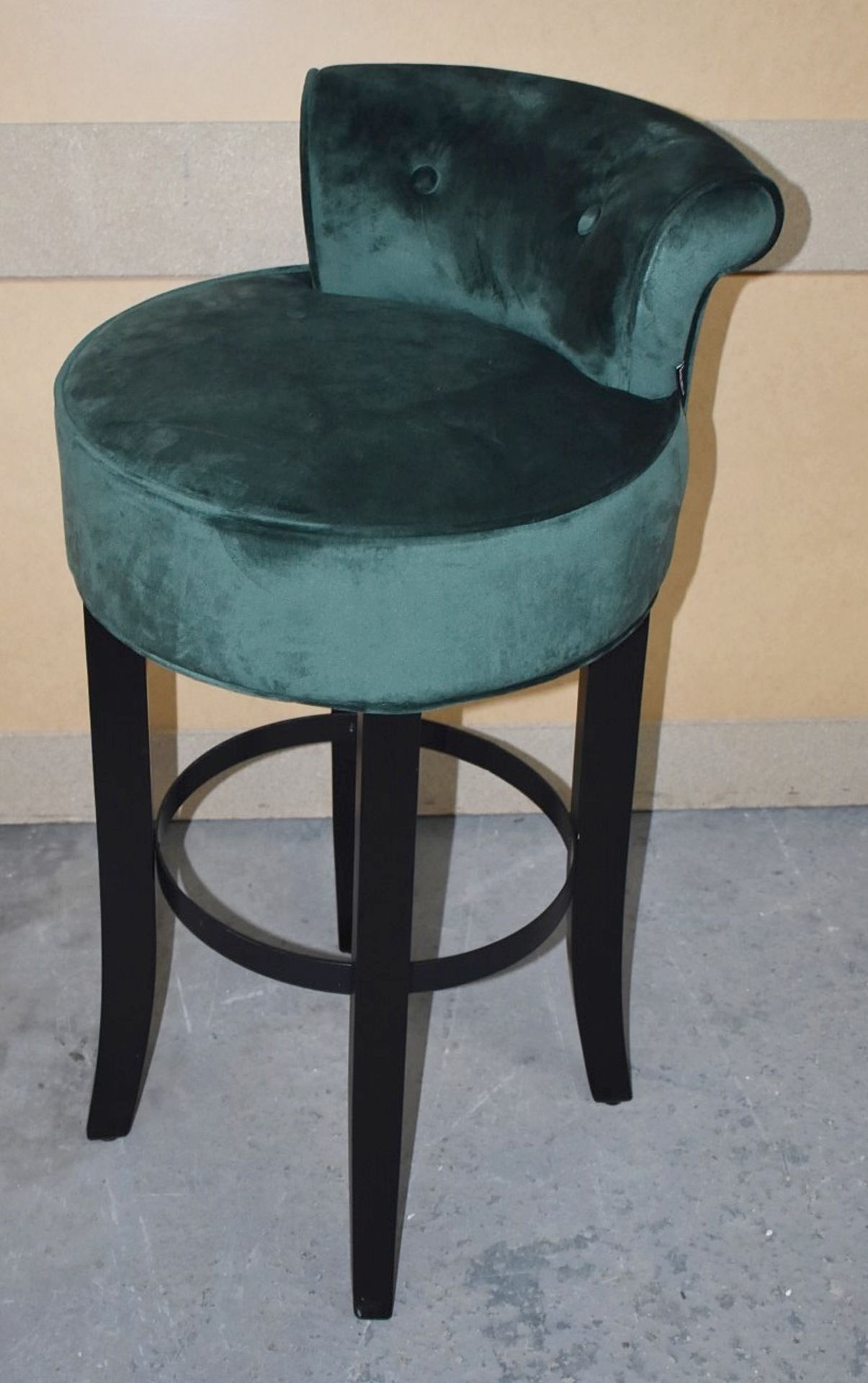 1 x EICHHOLTZ 'Sophia Loren' Bar Stool With Roche Dark Green Velvet Upholstery - RRP £835.00 - Image 9 of 10