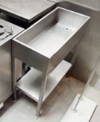 1 x Stainless Steel Prep Well With Upstand And Undershelf - Ref: GEN769 WH2 - CL811 BEL -