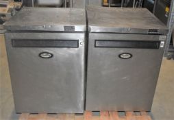 2 x FOSTER Undercounter 60cm Freezers With Stainless Steel Exteriors