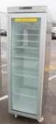 1 x GRAM Commercial Tall Freestanding Fridge With Illuminated Glass Door - Ref: GEN751 WH2 - CL811