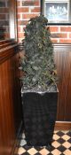 2 x Artificial Plants in Black Planters - Approx 150cm High