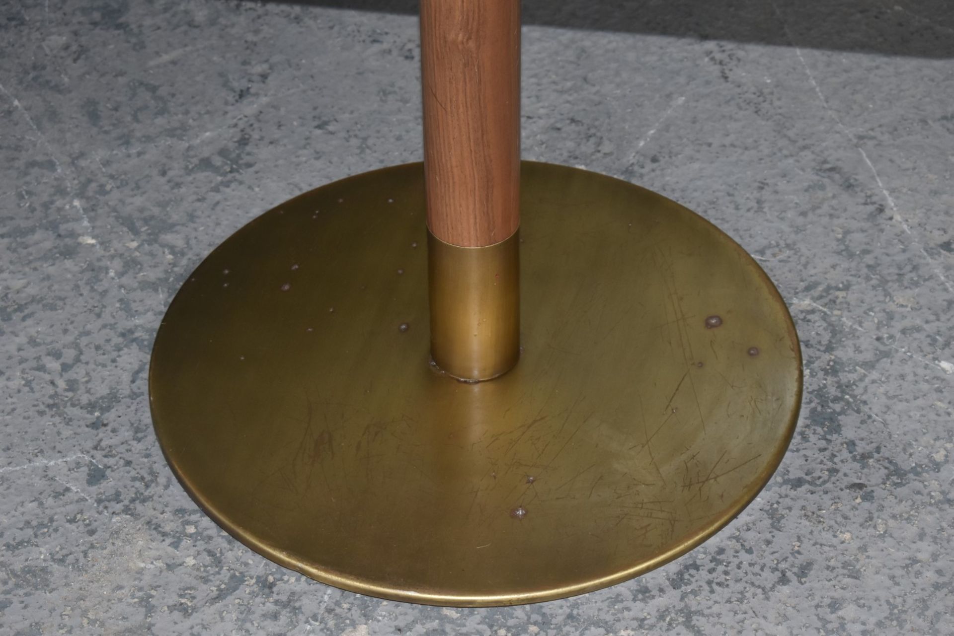 1 x Oval Banqueting Dining Table By AKP Design Athens - Walnut Top With Antique Brass Edging - Image 7 of 16