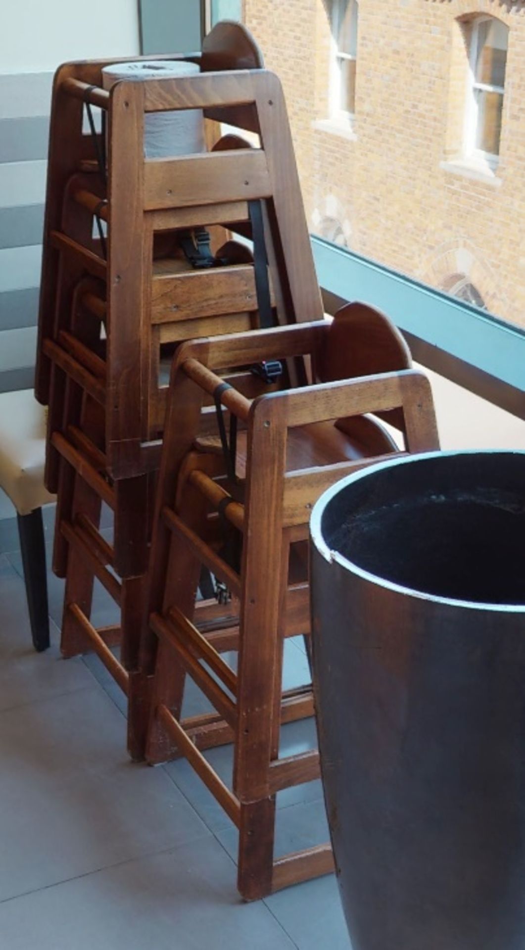 6 x Wooden Restaurant Highchairs - Ref: GEN755 WH2 - CL811 BEL - Location: Altrincham WA14Dimensions