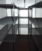 3 x Wire Shelving Racks For Commercial Kitchens With Chrome Finish and Coated Shelves