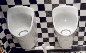 2 x Armitage Shanks Men's Wall Mounted Urinal Toilets
