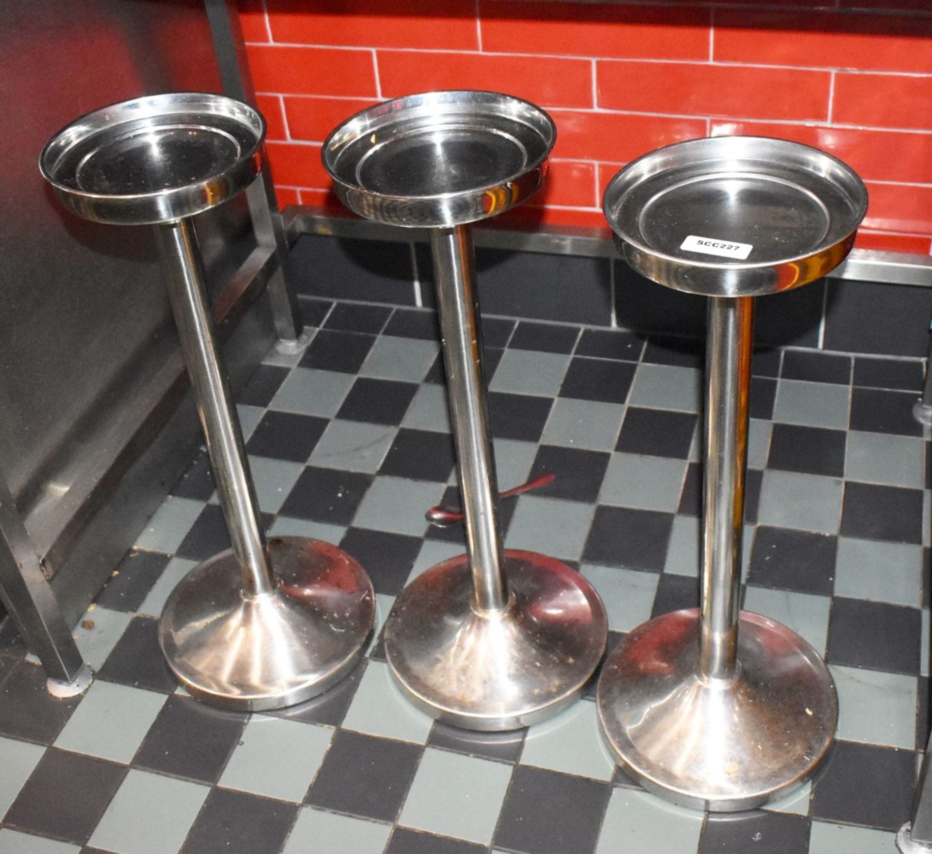 3 x Ice Bucket Stands With Chrome Finish - From a Popular American Diner - Image 2 of 2