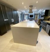 1 x ALNO Fitted Kitchen In Dark Grey With Miele Appliances, Corian Worktops and Central Island