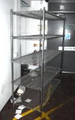 1 x Wire Shelving Rack For Commercial Kitchens With Chrome Finish