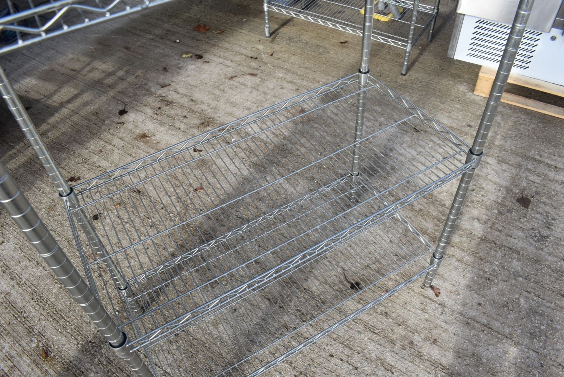 1 x Commercial Wire Storage Shelf Unit - Size: H184 x W90 x D45 cms - Image 3 of 4
