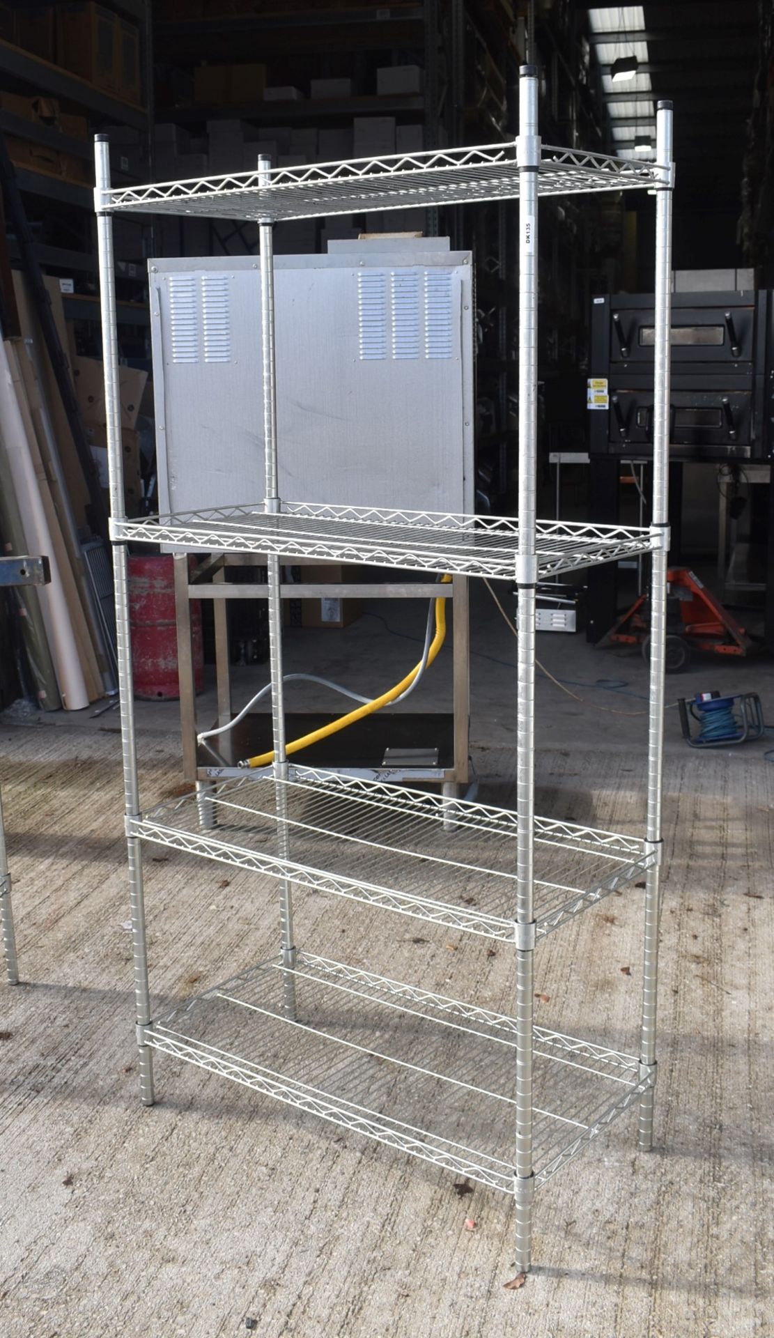 1 x Commercial Wire Storage Shelf Unit - Size: H184 x W90 x D45 cms