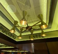 1 x Commercial 6-Arm Ø1-Metre Chandelier Ceiling Light - From a Popular American Diner - CL809 WH2 -