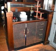 1 x Restaurant Serving Station With Privacy Panels, Cupboard and Drawers