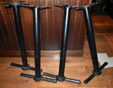 4 x Metal Table Legs Finished in Black - Height 100cms