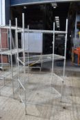 1 x Commercial Wire Storage Shelf Unit - Size: H184 x W90 x D45 cms
