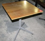 1 x Rustic Square Restaurant Table - Dimensions: H75 x W74 x D70cm - Ref: GEN710