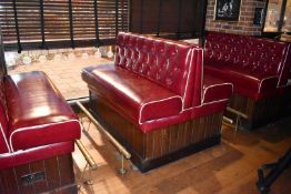 1 x Assorted Lot of Raised Restaurant Bar Seating with Brass Footrests - Seats Upto 8 Persons