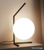 1 x FLOS 'IC' Designer Table Lamp With Blown Opal Glass Diffuser - Original Price £455.00