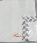 1 x PRATESI G35 Federico Silver Embroidered Angel Skin Shams  - Shams 2 50x75 - Original Price £