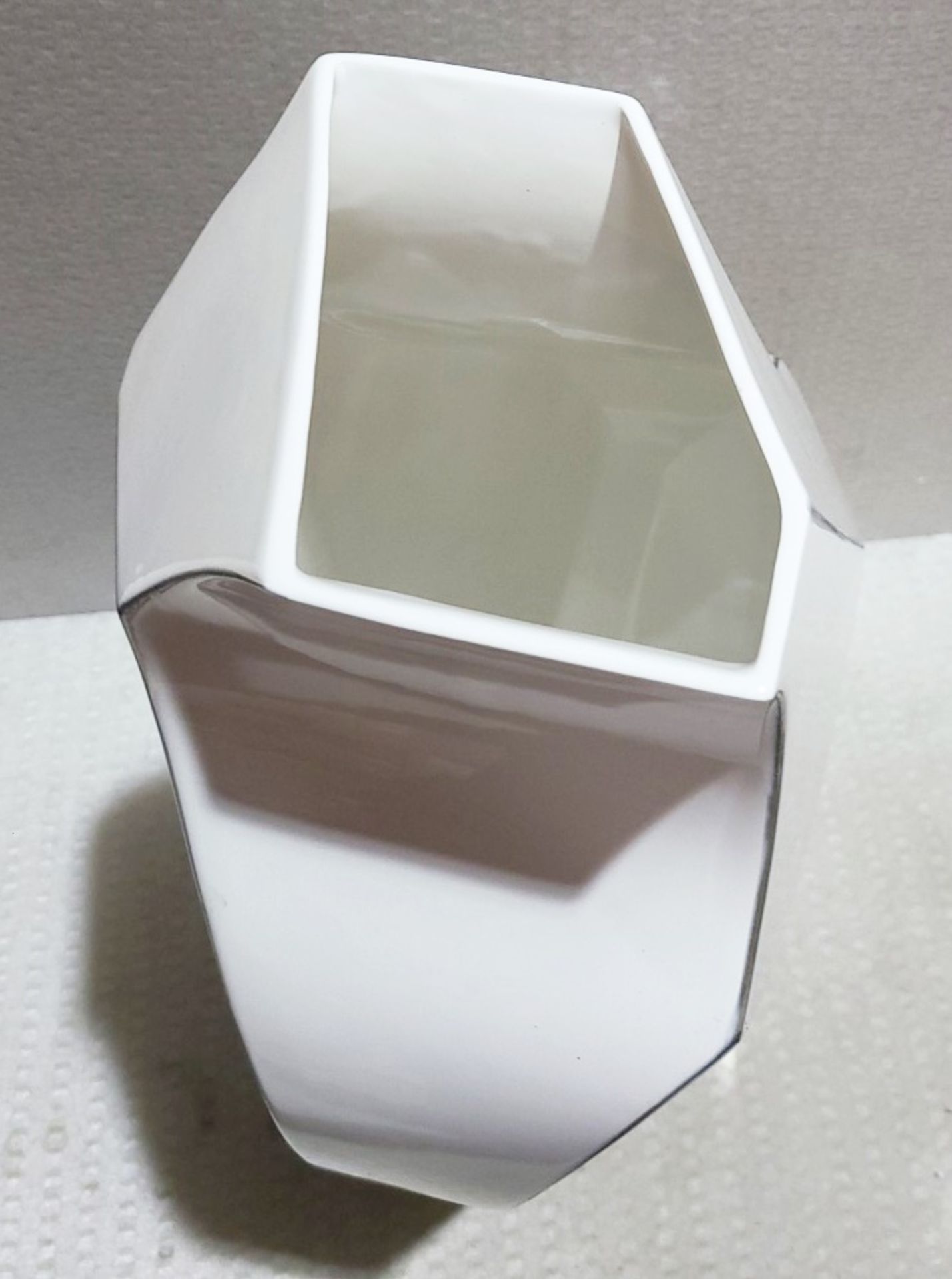 1 x LIGNE ROSET 'Polygon' Designer 50cm Enamelled & Moulded Earthenware Vase - RRP £137.00 - Image 4 of 7