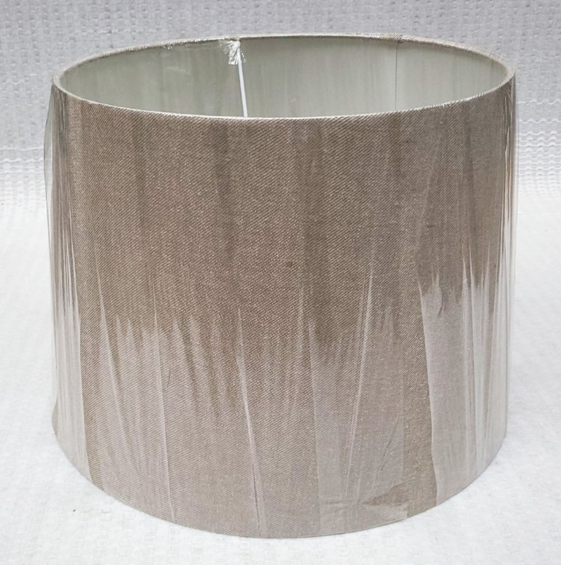 1 x CHELSOM Stone Linen French Drum Lamp Shade 28 x 40cm