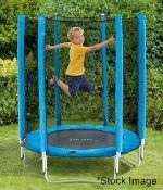 1 x PLUM 4.5Ft Junior 'Stardust' Trampoline And Enclosure - Original Price £120.00