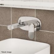 1 x Cassellie' Filo' Wall Mounted Basin Mixer Tap In Chrome - Ref: FIL001 - New & Boxed Stock -