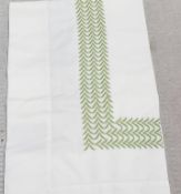 Set Of 2 PRATESI Bisanzio Sage Green Embroidered On Angel Skin Shams 65x65cm