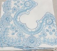Set Of 2 Fontani Di Trevi Embroidered Floral Pattern in Light Blue Angel Skin Sham 65x65cm