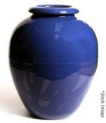 1 x BAUER POTTERY LOS ANGELES Large 22 Inch Oil Jar In Blue (Circa 2000) - Original Price £700.00