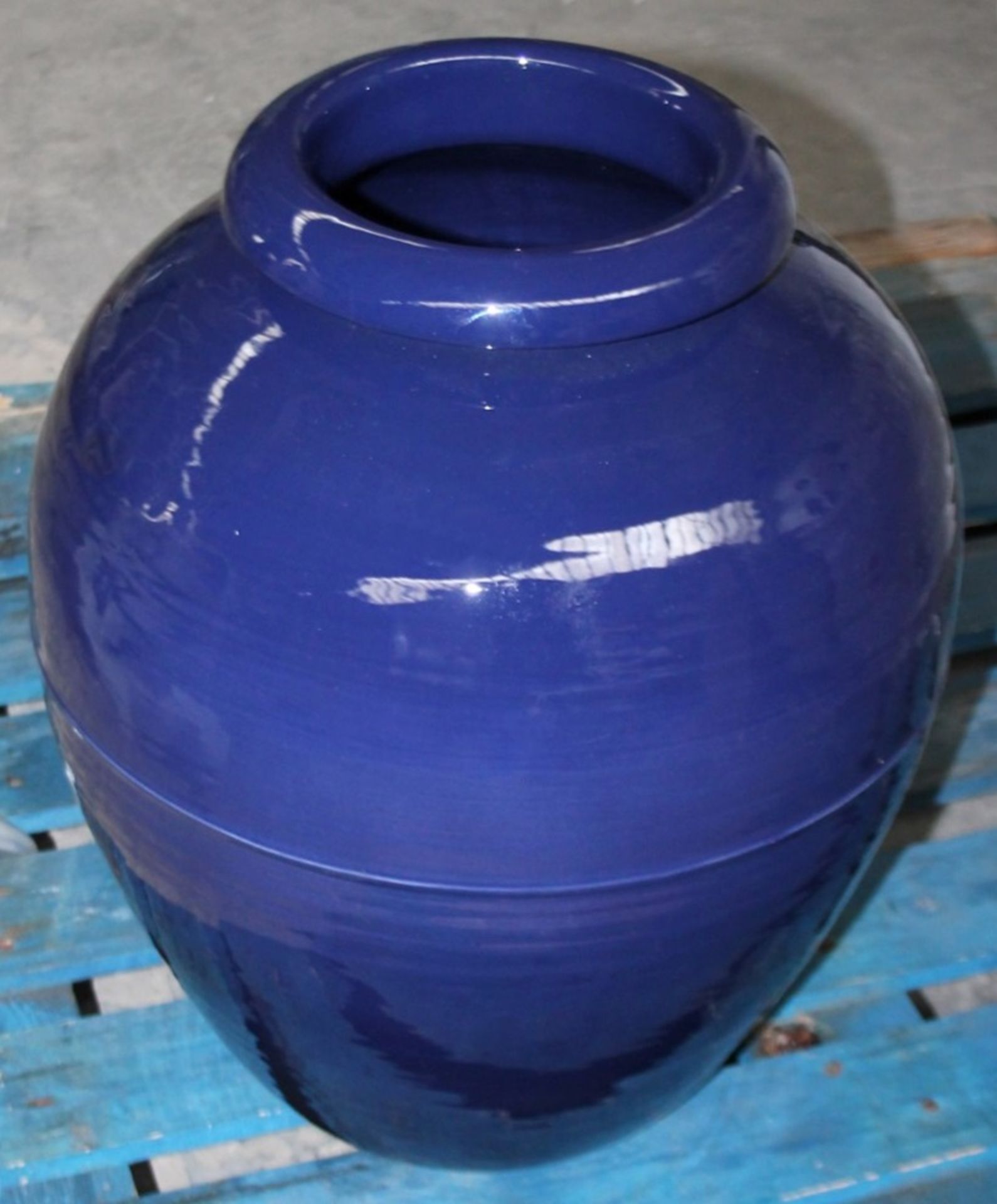 1 x BAUER POTTERY LOS ANGELES Large 22 Inch Oil Jar In Blue (Circa 2000) - Original Price £700.00 - Image 4 of 4