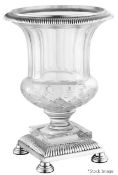 1 x EICHHOLTZ 'Ephesius' Large Luxury Silver Plated, Hand-blown Clear Glass Chalice - RRP £245.00