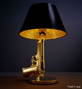1 x FLOS 'Gun' Philippe Starck Designer Bedside Lamp In Gold - Original RRP £1,380