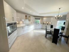1 x High-end Bespoke Fitted Kitchen In Gloss White With Integrated NEFF Appliances, Quartz Worktops