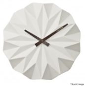 1 x KARLSSON Contemporary Origami Ceramic Silent Grey Wall Clock 27cm - New Boxed Stock