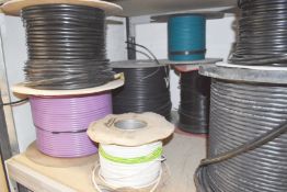 19 x Reels of Various Electrical Wire - Part Used Reels - Various Types, Colours and Sizes