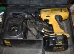 1 x DeWalt Cordless Drill With Battery, Charger and Case