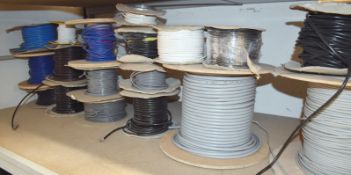 20 x Reels of Various Electrical Wire - Part Used Reels - Various Types, Colours and Sizes