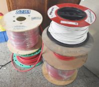 5 x Reels of Assorted Multi Core Electrical Cable - Includes New Reels and Part Used Reels