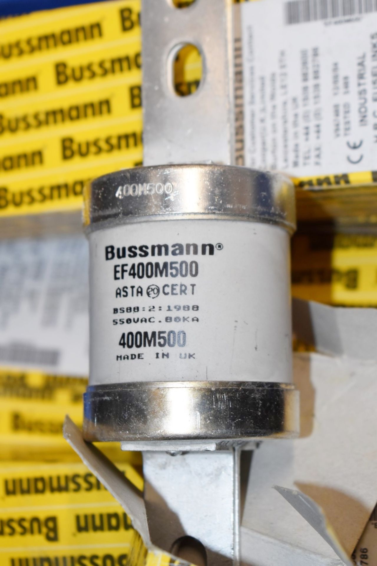 12 x Bussman 550v Industrial H.R.C Fuses - New Boxed Stock - Type EF400M500 - Image 2 of 3