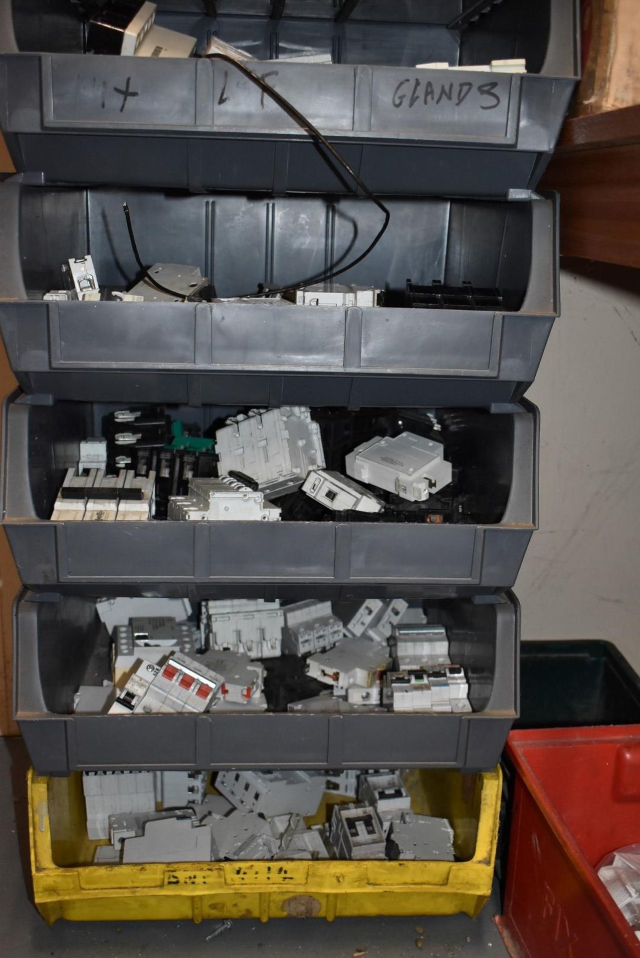 11 x Large Wide Linbins With Contents - Includes Assorted Circuit Breakers and More - Image 30 of 30