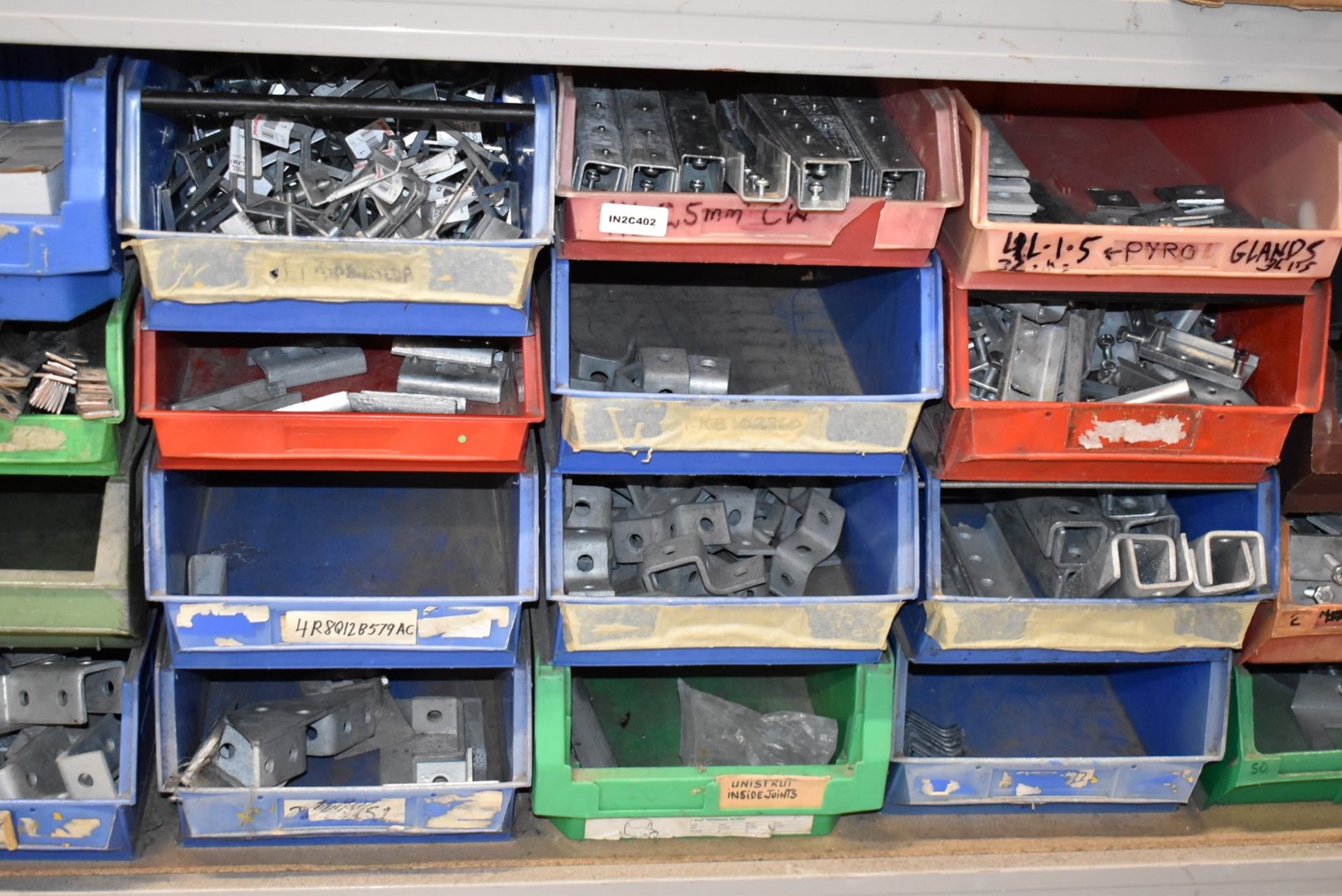 23 x Large Linbins With Contents - Includes Various Metal Conduit Fittings and Brackets - Image 3 of 25