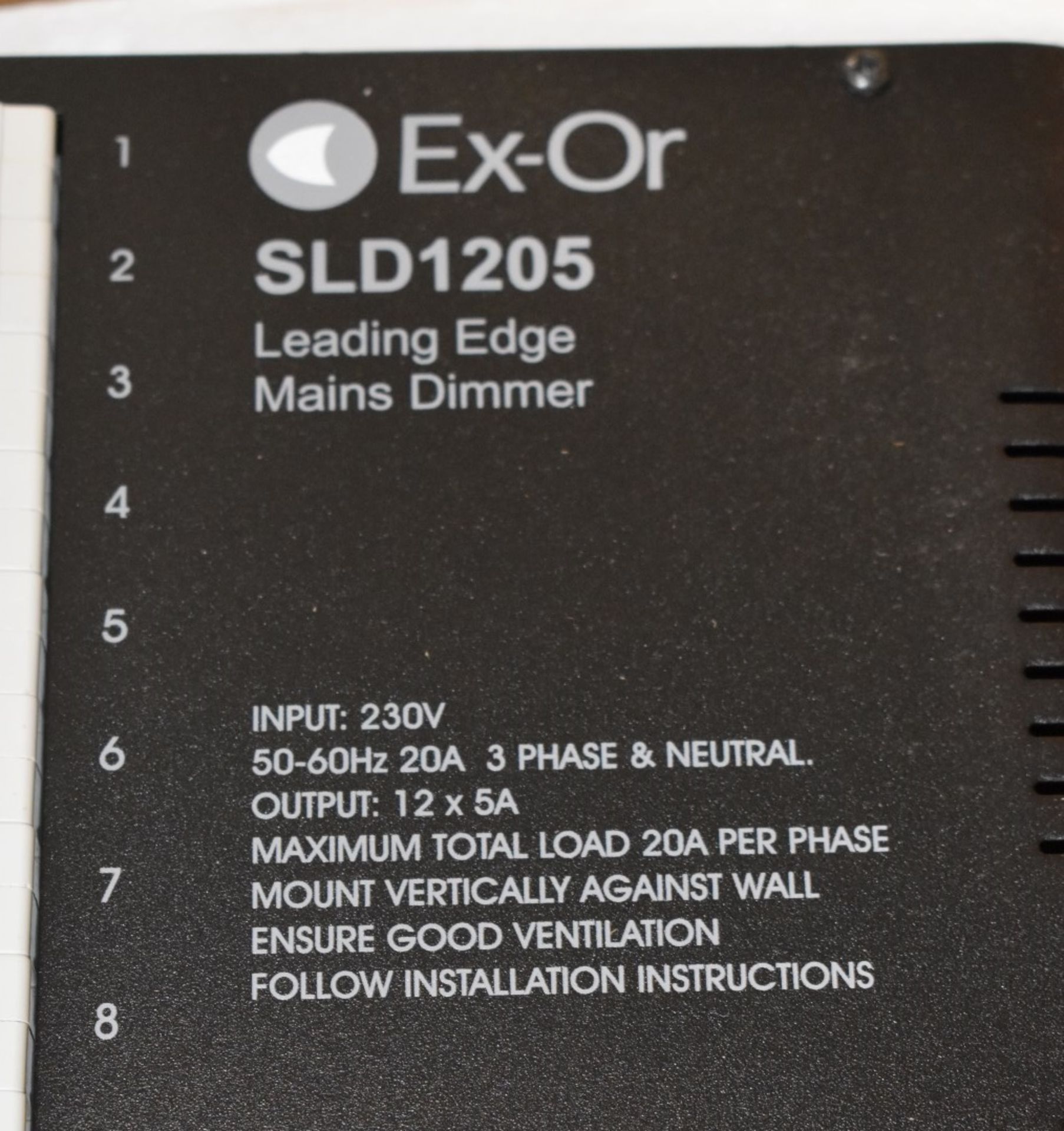 1 x Exor SLD1205 Mains Dimmer With 12 Channels 12x5A - Scene Setting and Dimmer System - RRP £3,600 - Image 5 of 10