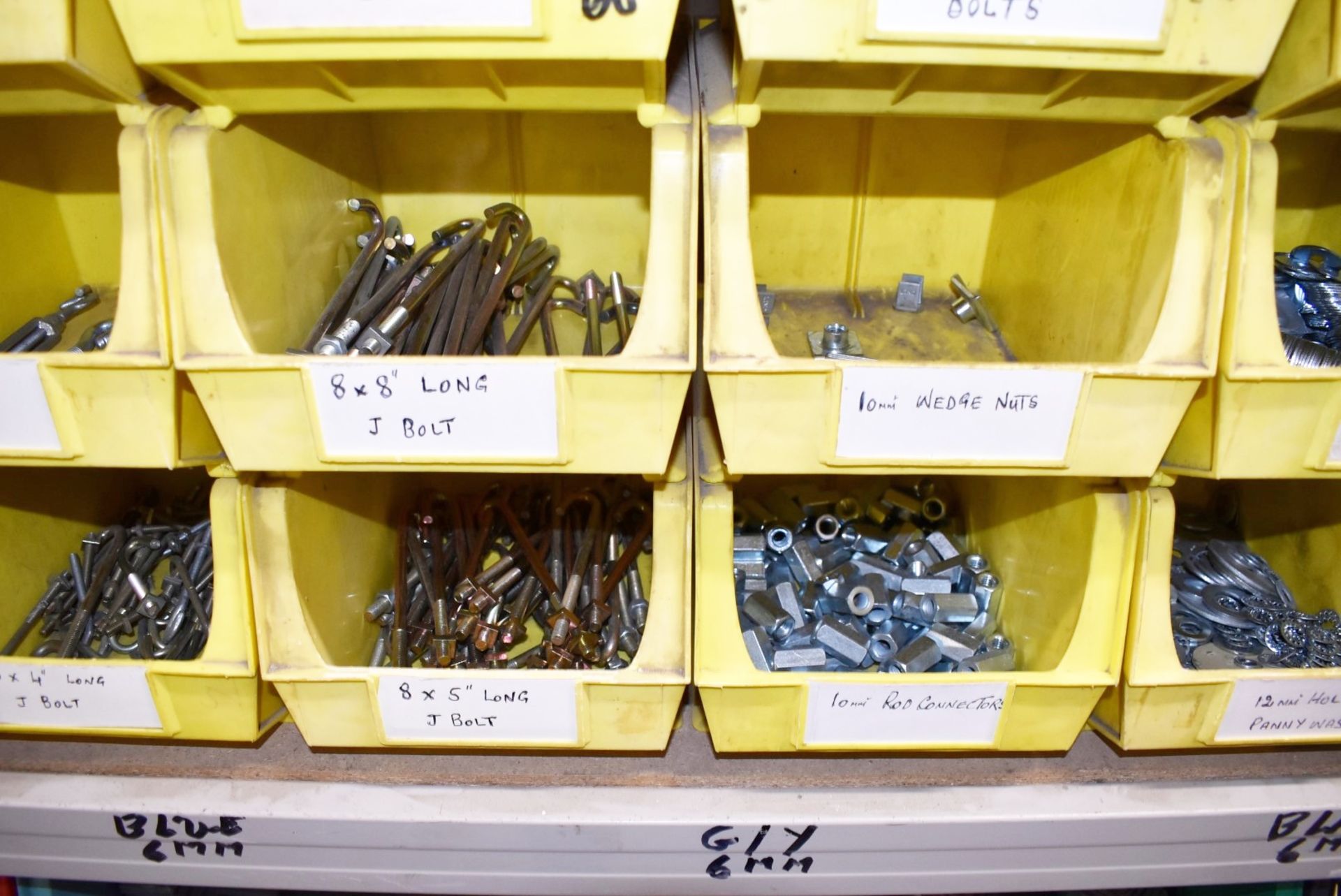 43 x Linbins With Contents - Clamps, Rod Connectors, Zebs, Washers, Bolts, Hex Nuts, Cleats & More! - Image 20 of 37
