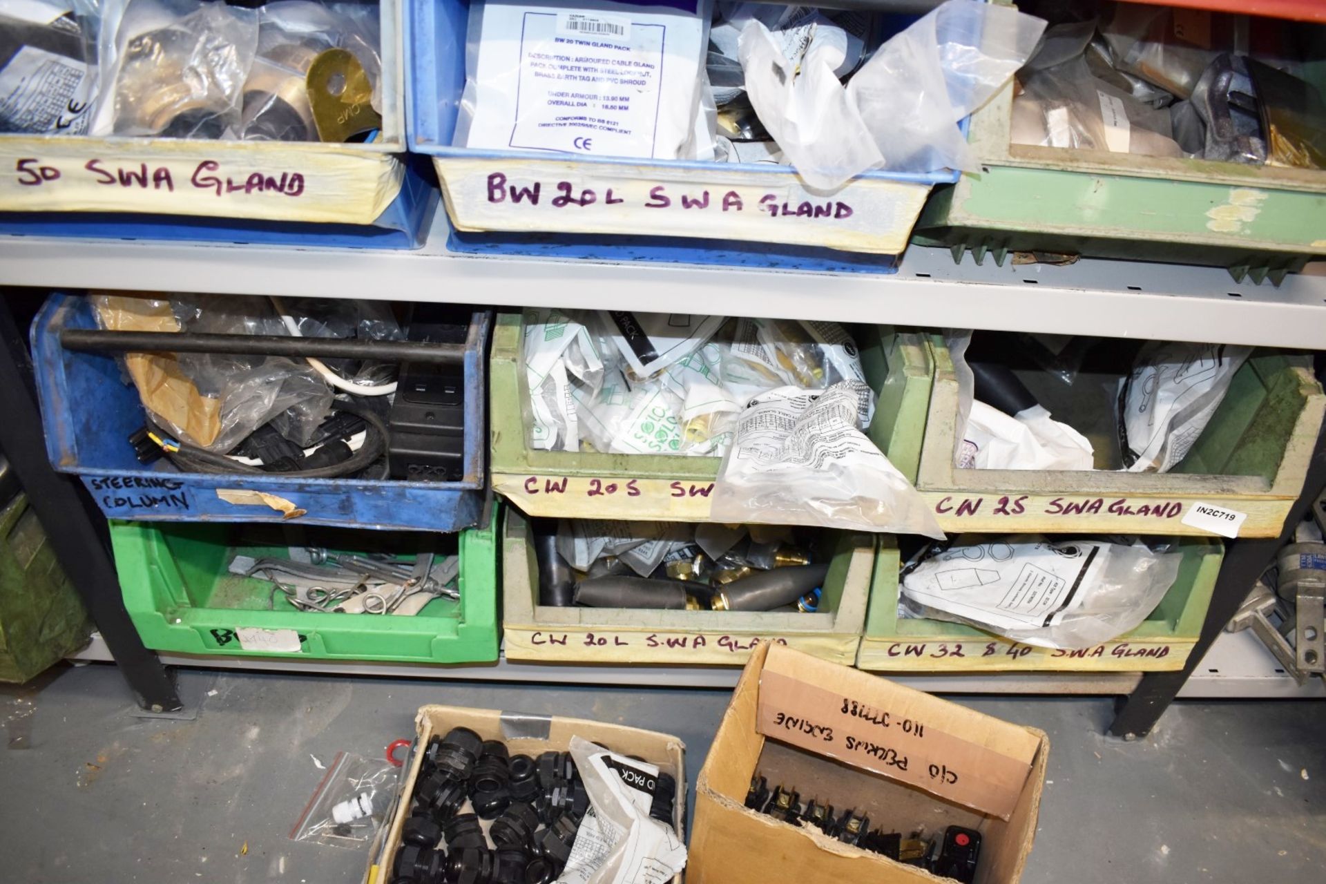 28 x Linbins With Contents, Boxed Stock, SWA Gland Packs, Brass Couplers, Spare Gland Parts & More - Image 21 of 24