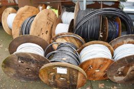 24 x Large Reels of Various Electrical Wire - Part Used Reels