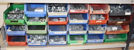 23 x Large Linbins With Contents - Includes Various Metal Conduit Fittings and Brackets