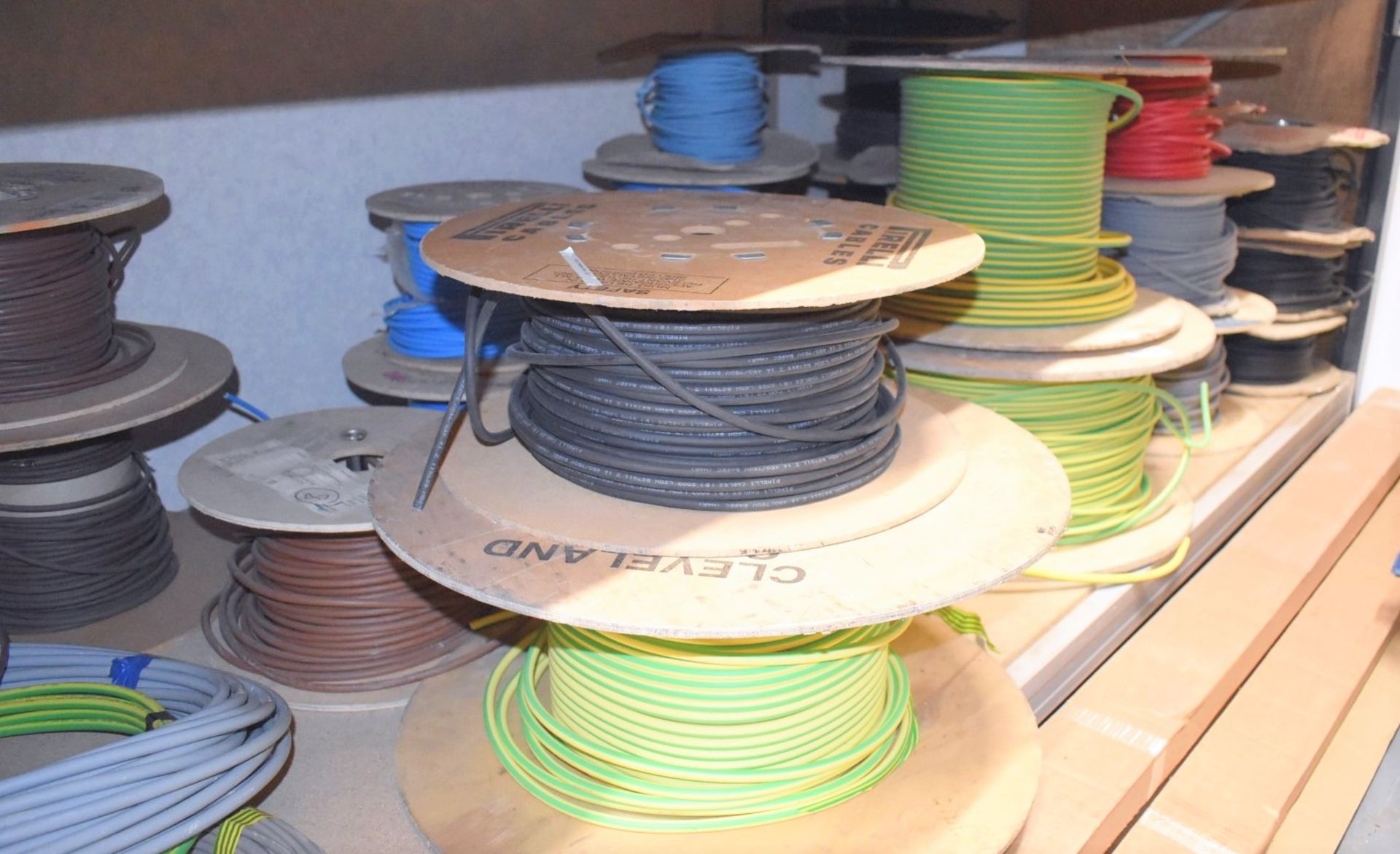 26 x Reels of Various Electrical Cable - Part Used Reels