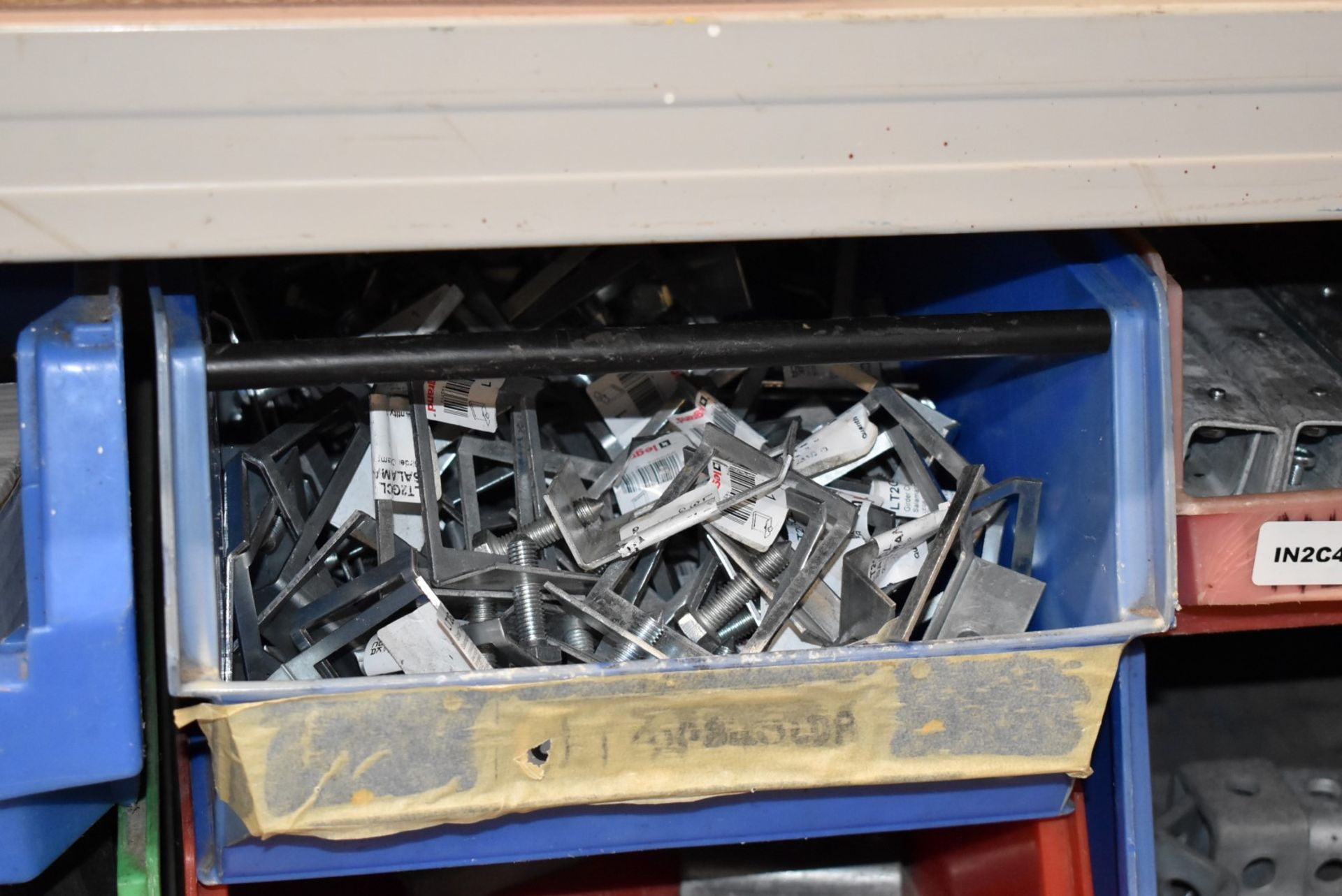 23 x Large Linbins With Contents - Includes Various Metal Conduit Fittings and Brackets - Image 12 of 25