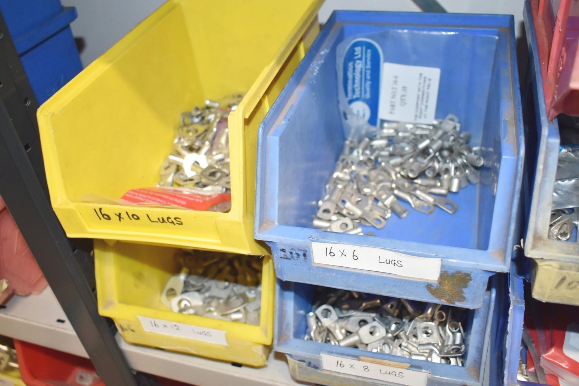 35 x Lindbins With Contents - Lugs, Glands, Pots & Seals, Through Connectors, Industrial Switches - Image 16 of 46